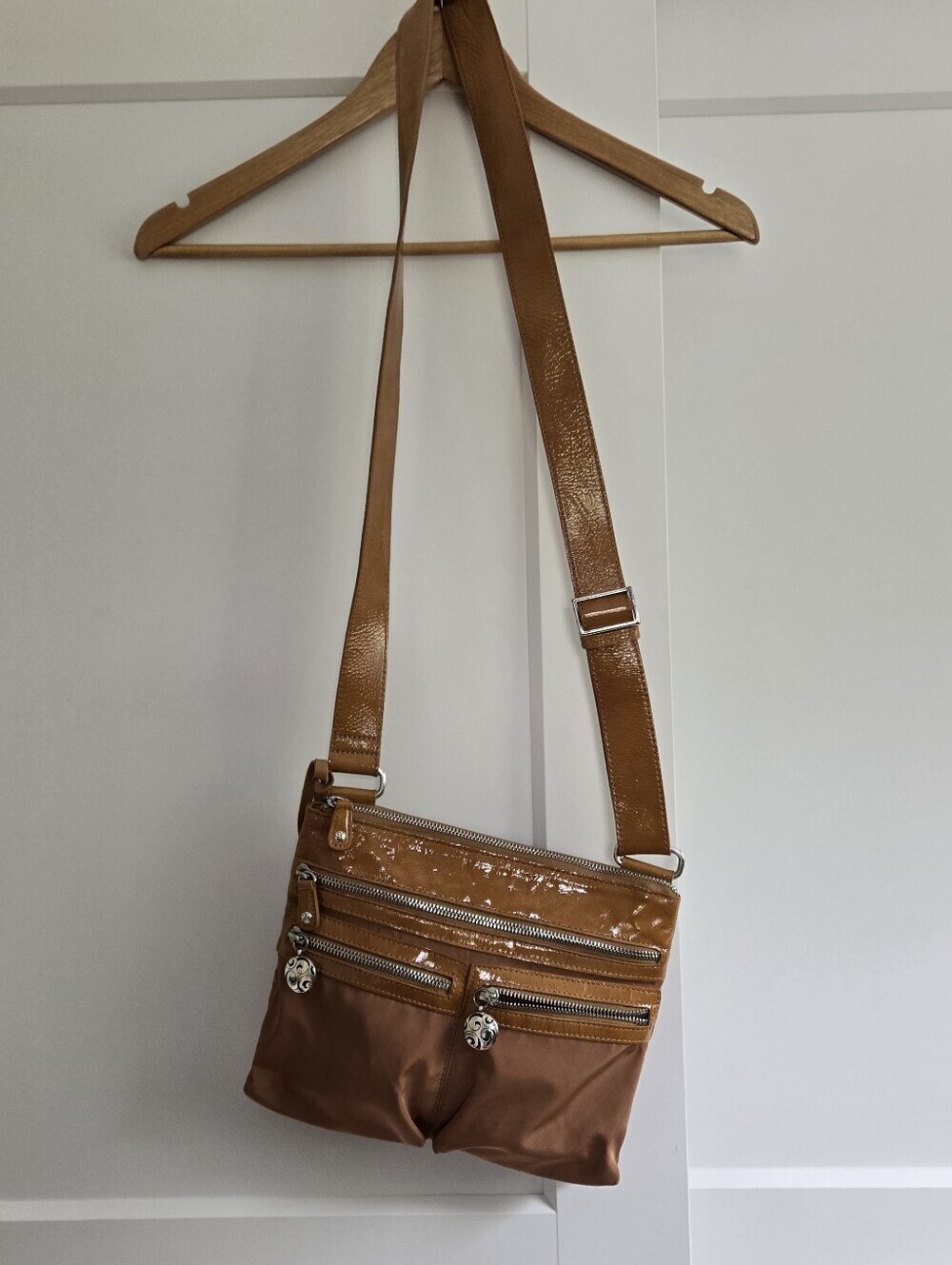 Brighton Go Go Crossbody Brown Bag Purse E629286